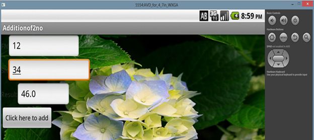 add two numbers in android